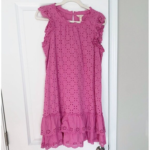 Matilda Jane Women Pink Broderie Dress S Small - Picture 1 of 6
